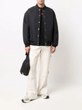 PUMA logo-patch detail bomber jacket