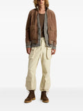 Woolrich ribbed-cuff suede bomber