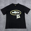 Corteiz Gold Chain & "23" Pendant Logo T-Shirt - Black Streetwear Tee